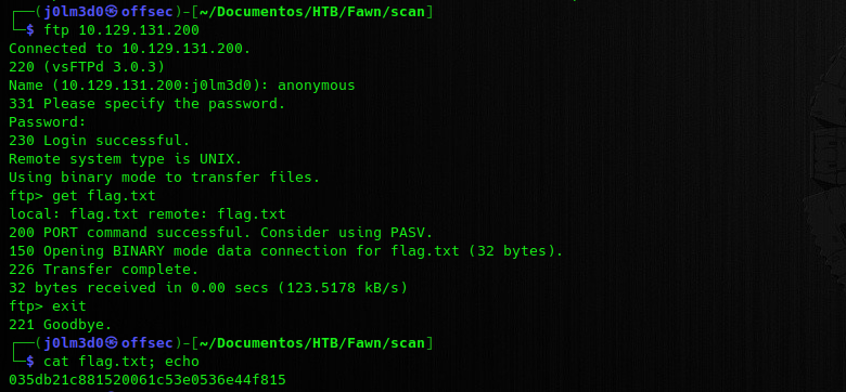 Flag de la máquina Fawn