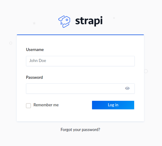 Página "admin" del subdominio encontrado