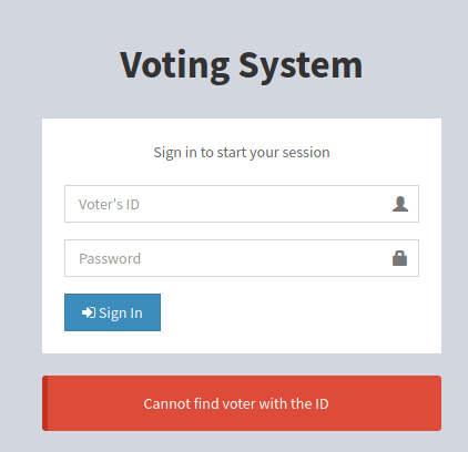 Error de credenciales incorrectas en el panel login de "love.htb"