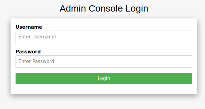 Panel login de la ruta "/admin.php"