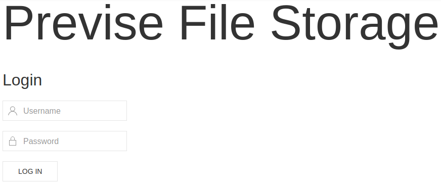 Panel login del servidor web
