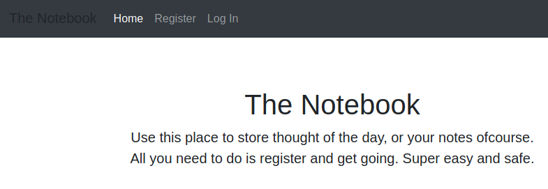 Página principal del servidor web