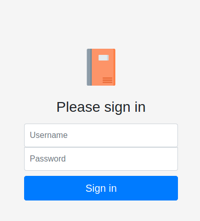 Página de "login" del servidor web