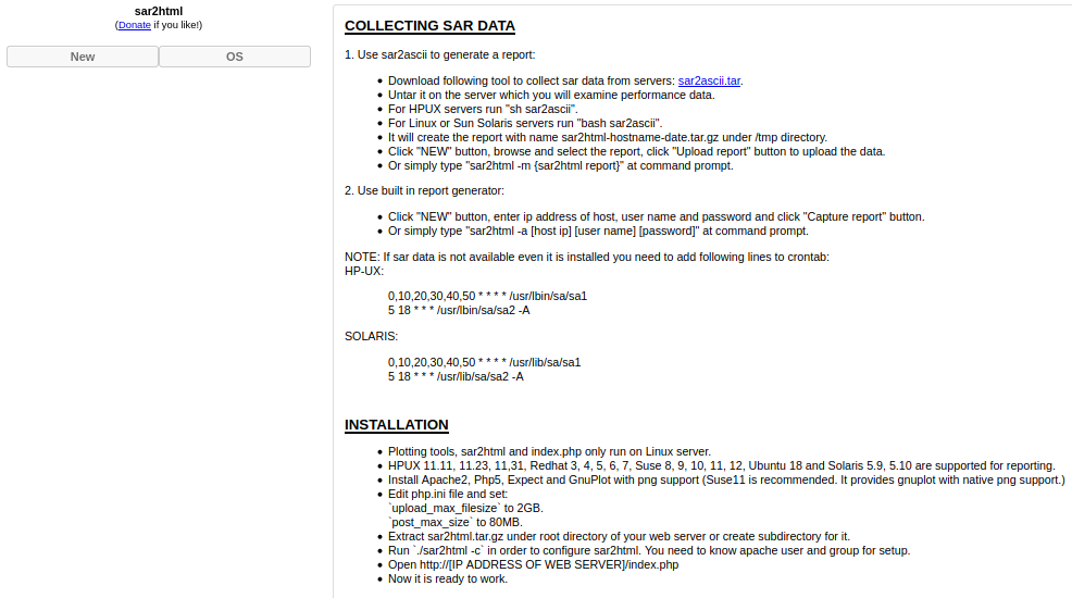 Servicio Sar2HTML encontrado en la ruta "/joomla/_test"